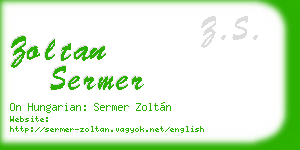 zoltan sermer business card