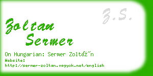 zoltan sermer business card